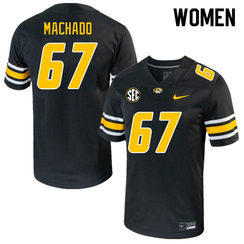 Women #67 Xavier Machado Missouri Tigers College 2023 Football Stitched Jerseys Sale-Black - Click Image to Close